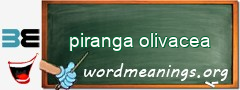 WordMeaning blackboard for piranga olivacea